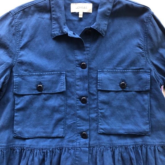 NWOT THE GREAT. CASUAL BUTTON TOP - Picture 4 of 8